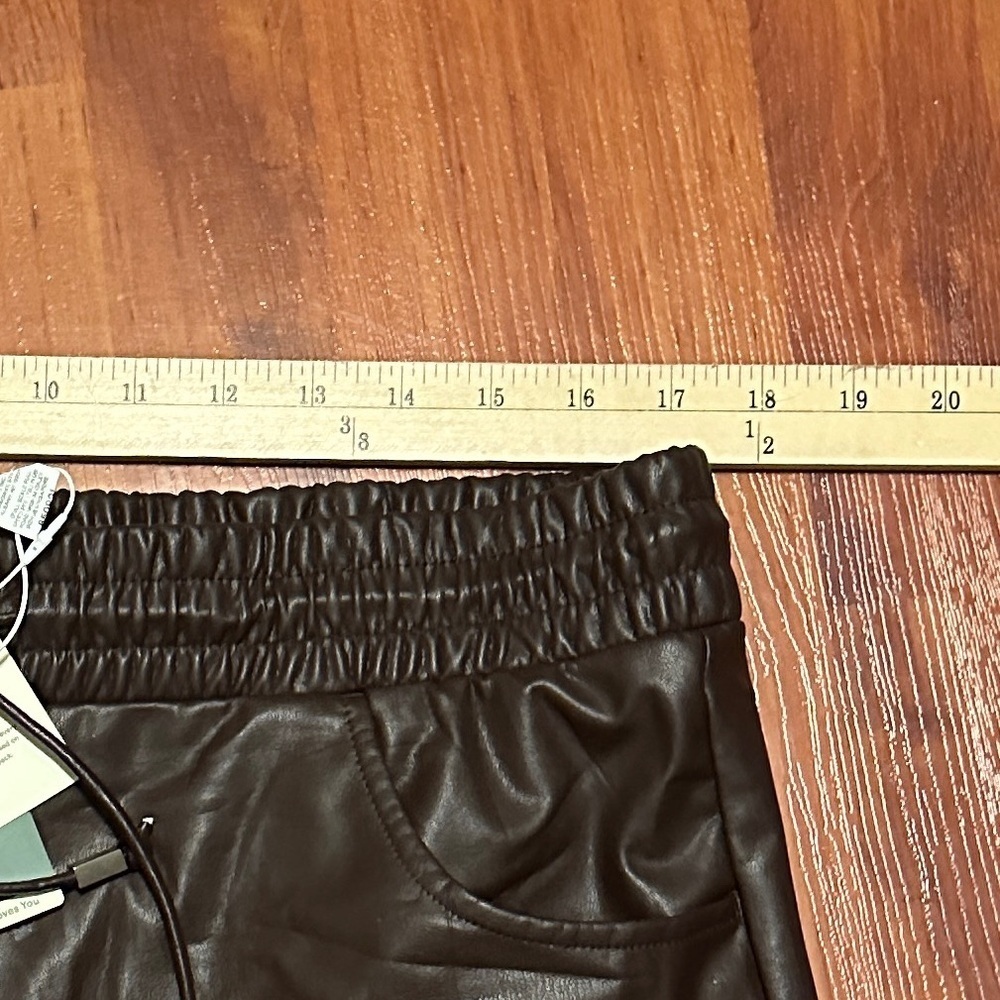 High Waisted Drawstring Stretchy Fleece Casual Tapered Pants with Pockets - Picture 9 of 10